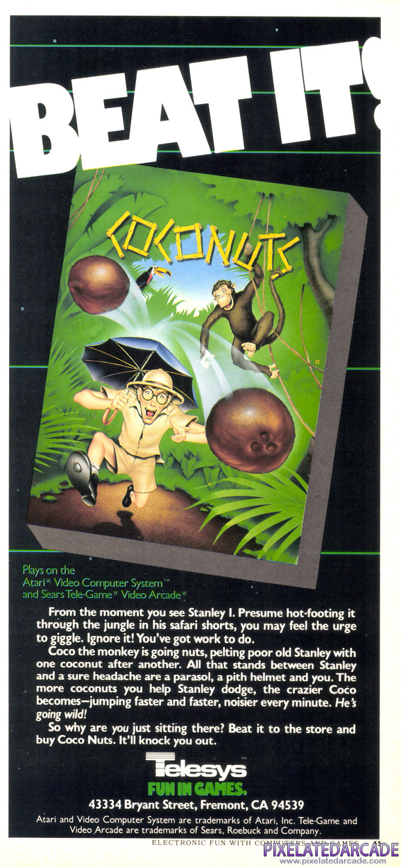 CocoNuts Advertisement: November 1982 magazine ad