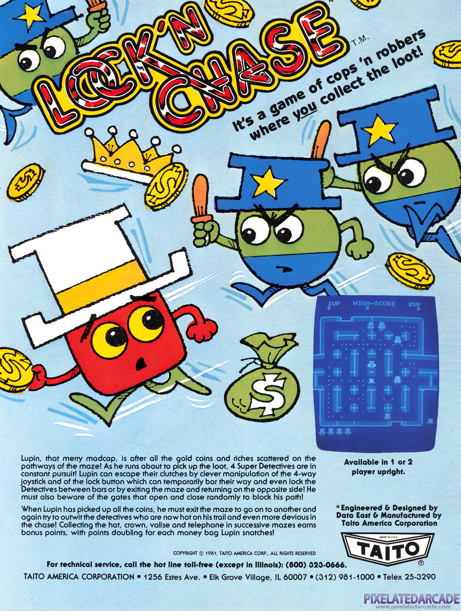Lock 'n' Chase Advertisement: Lock 'n' Chase flyer