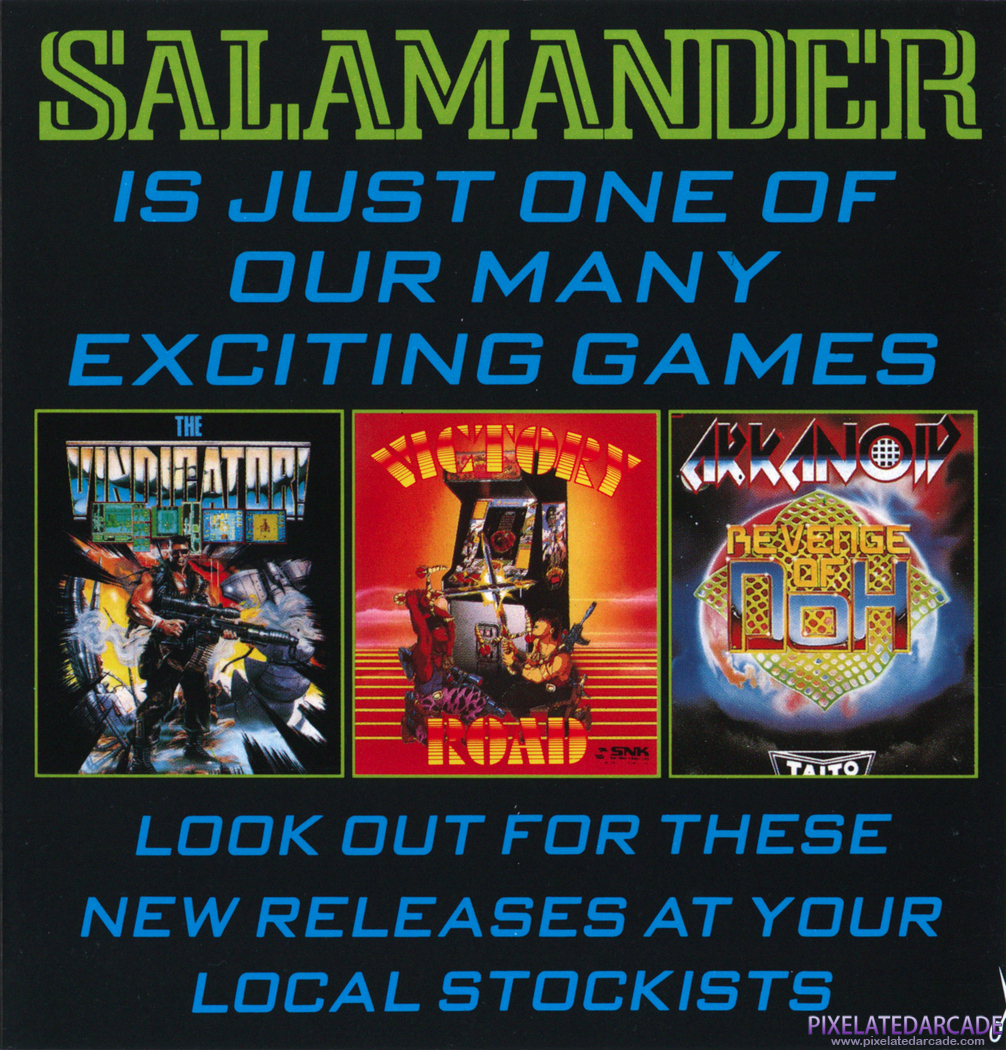 Ikari Warriors II: Victory Road Advertisement: Salamander instruction manual advertisement