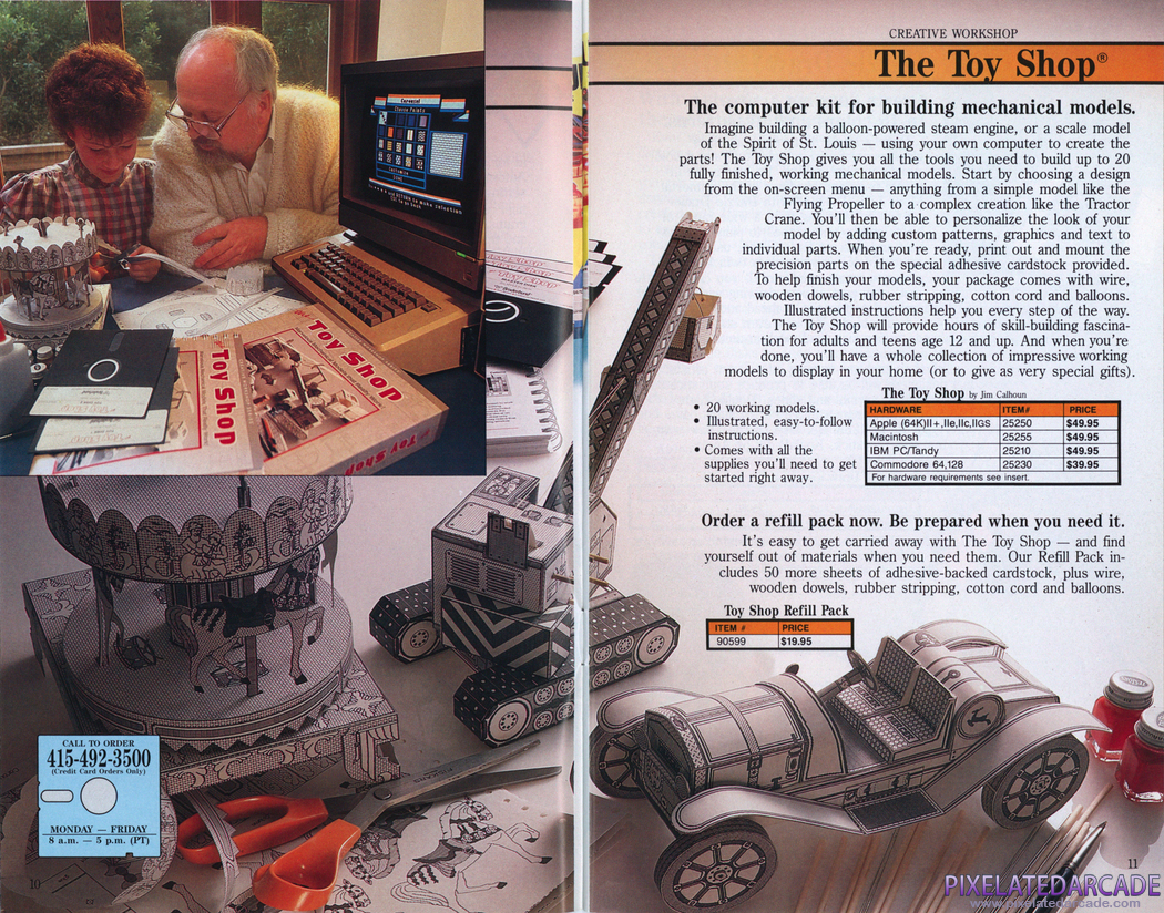 The Toy Shop Advertisement: Br0derbund 1987-1988 product catalog