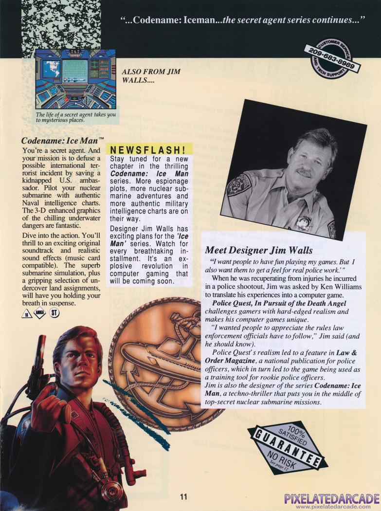 Code-Name: Iceman Advertisement: Sierra 1991 product catalog