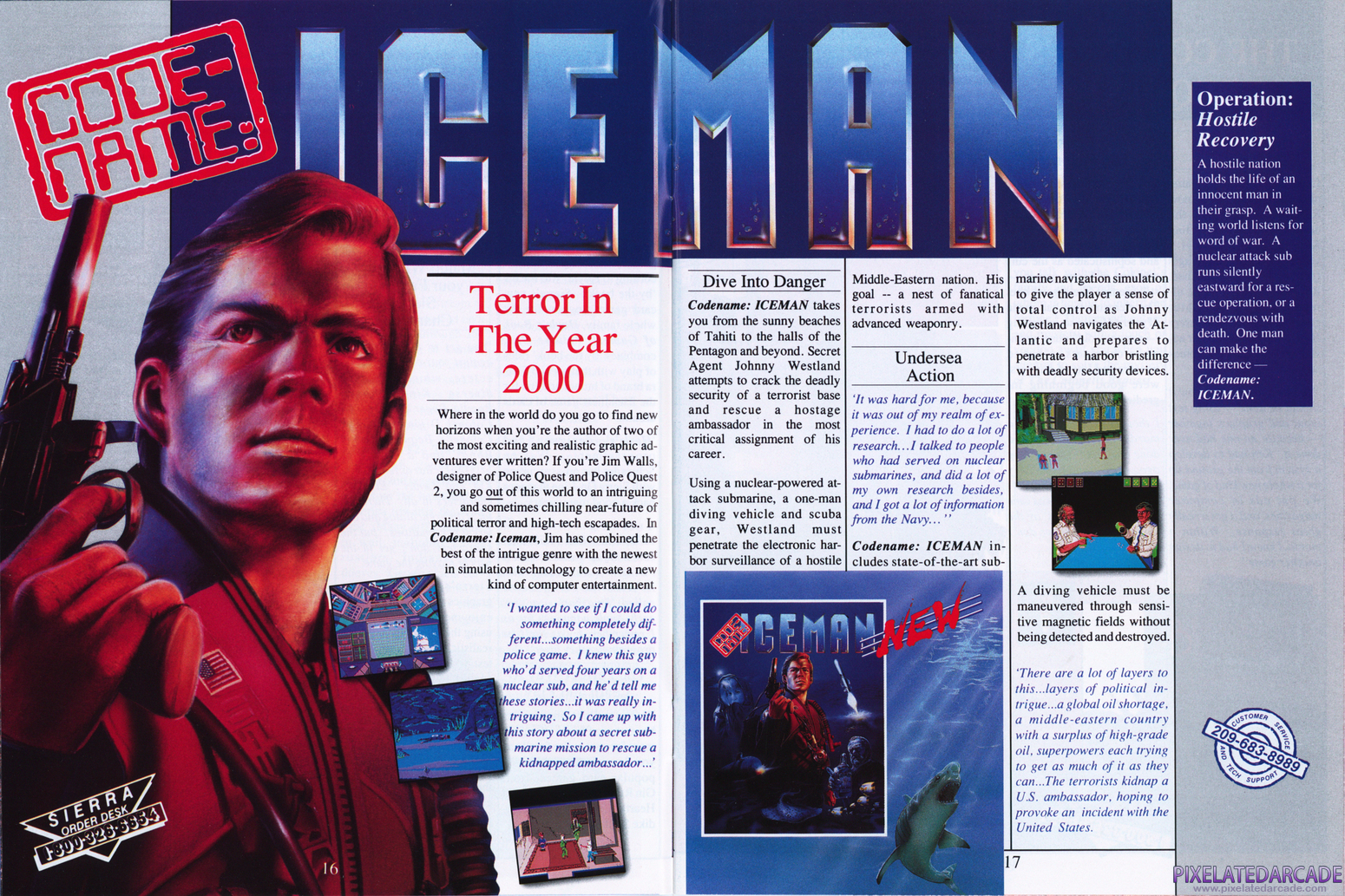 Code-Name: Iceman Advertisement: Sierra Tenth Anniversary product catalog