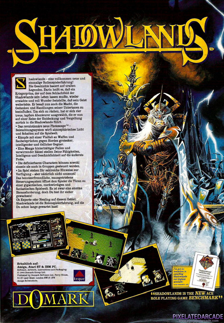 Shadowlands Advertisement: April 1992 magazine ad (German)