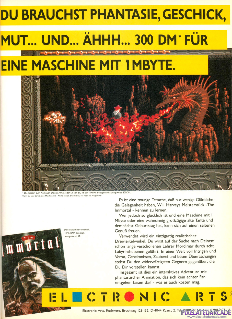 The Immortal Advertisement: November 1990 magazine ad