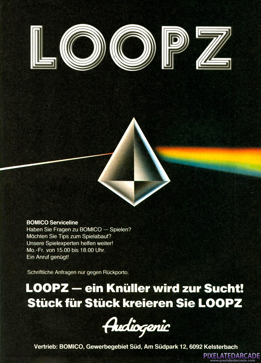 Loopz Advertisement: November 1990 magazine ad