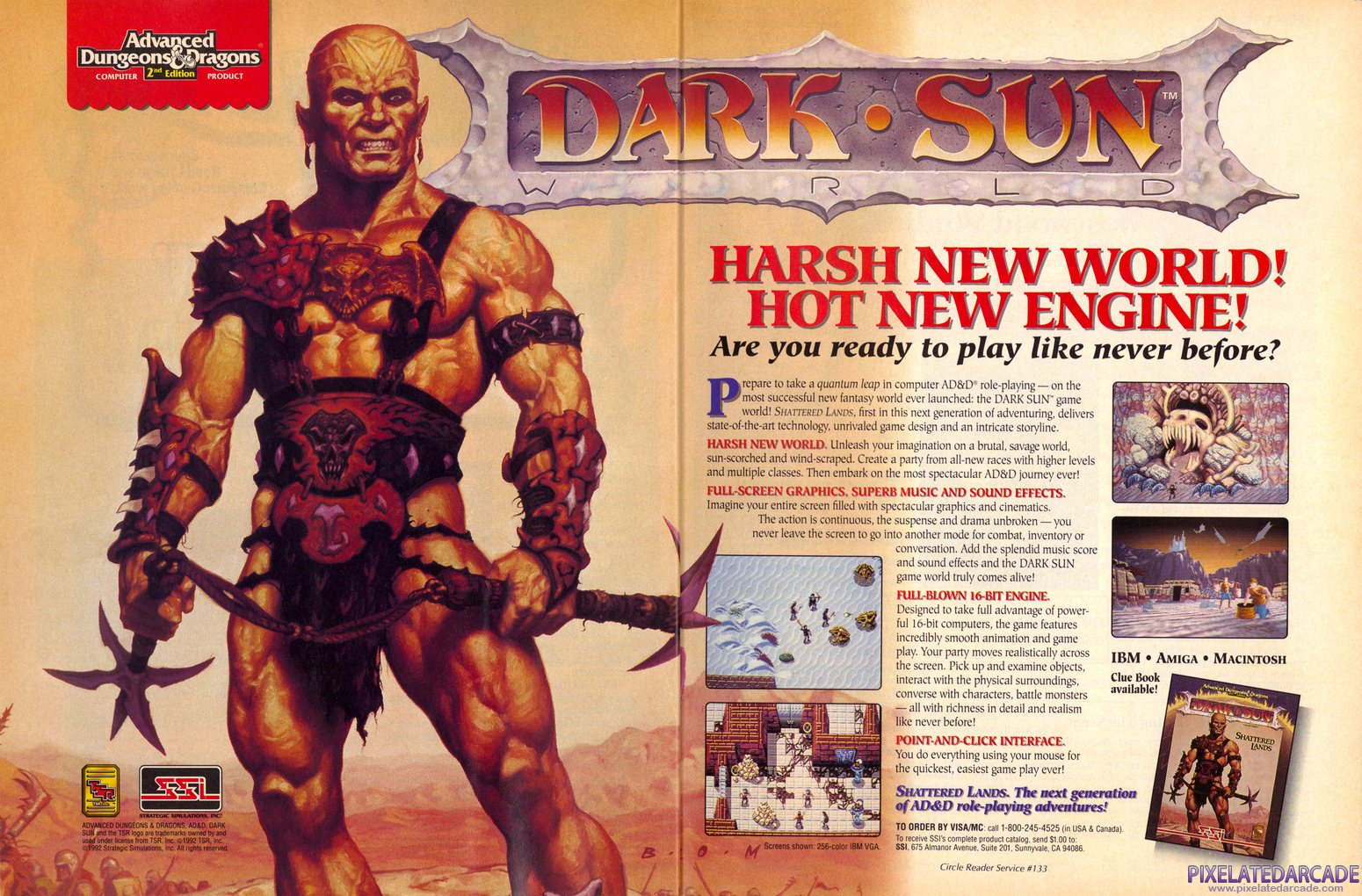 Dark Sun: Shattered Lands Advertisement: November 1992 magazine ad