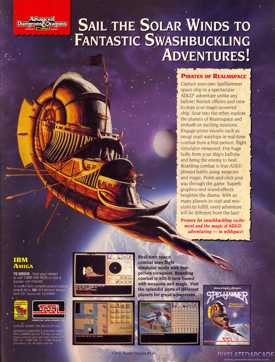 Spelljammer: Pirates of Realmspace Advertisement: November 1992 magazine ad