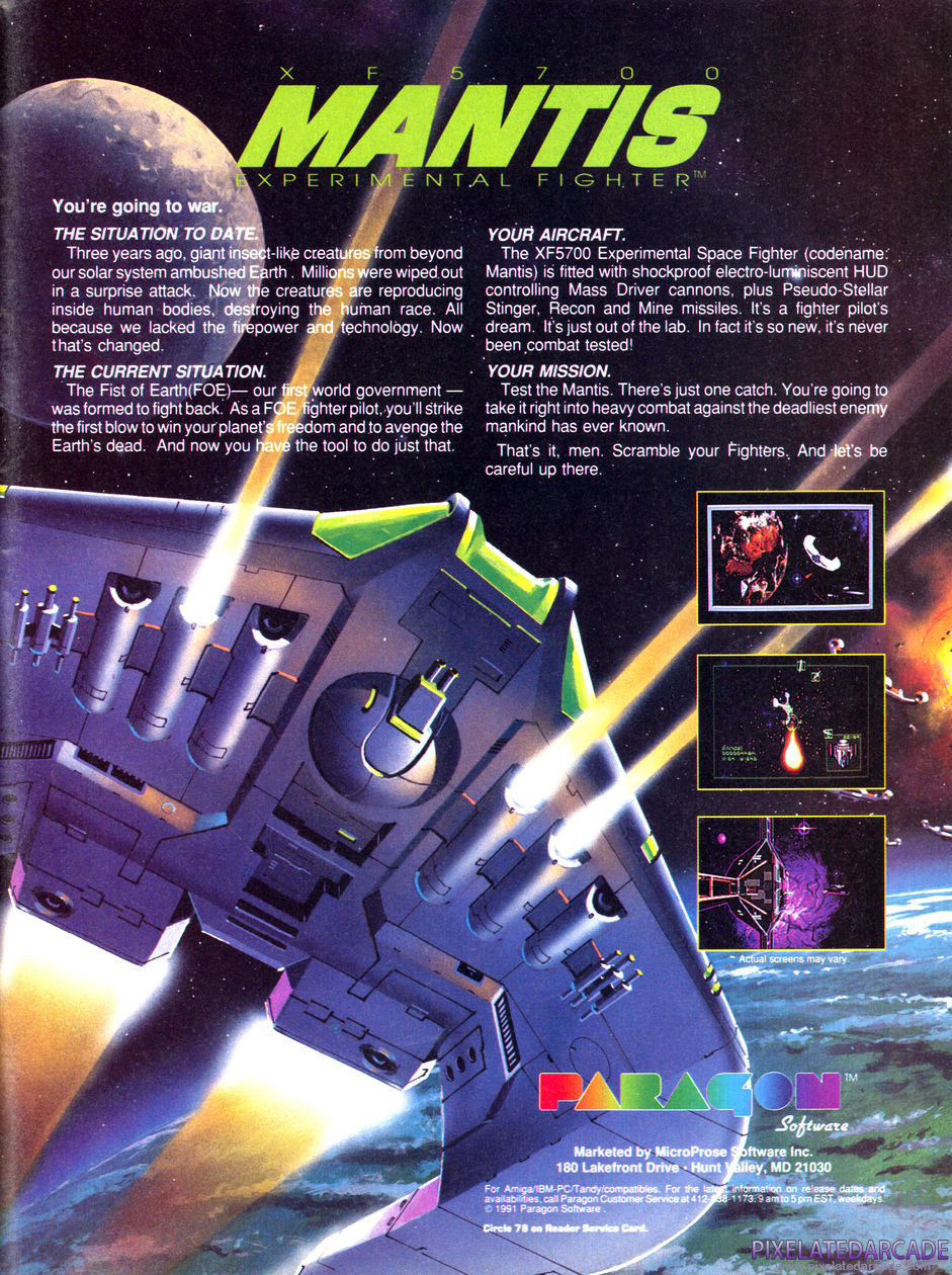 XF5700 Mantis Experimental Fighter Advertisement: November 1991 magazine ad