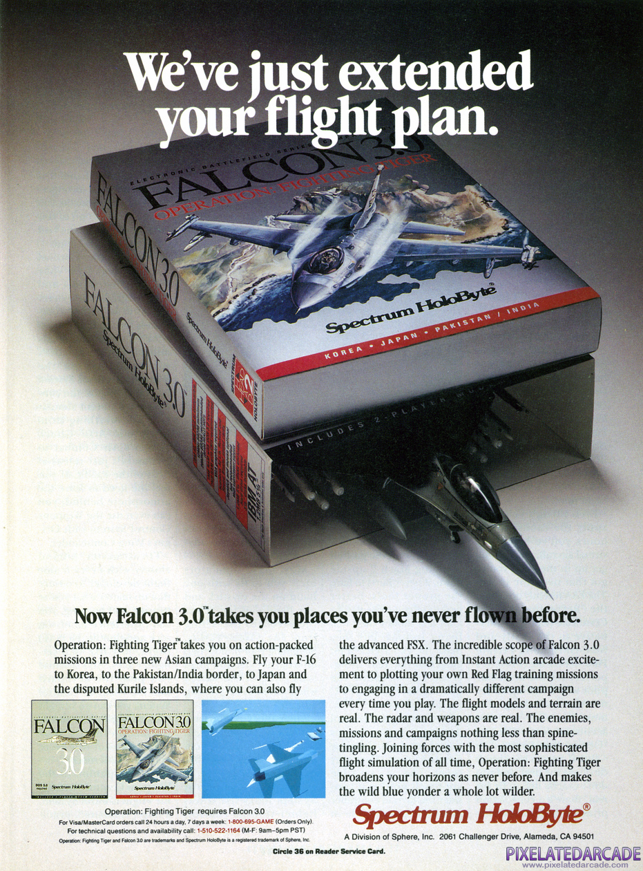 Falcon 3.0 Advertisement: August 1992 magazine ad