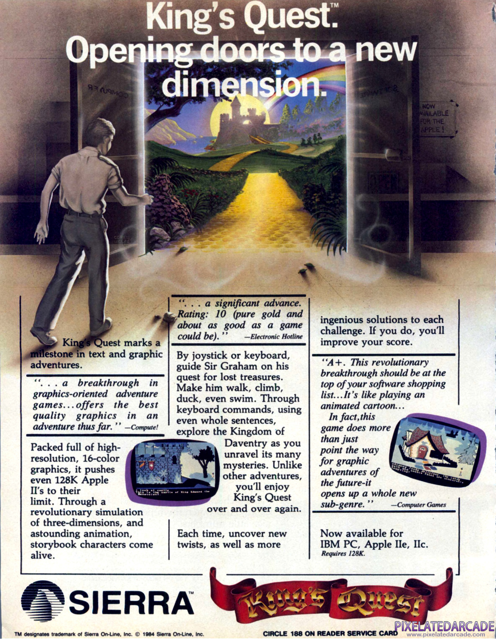 King's Quest Advertisement: January 1985 magazine ad