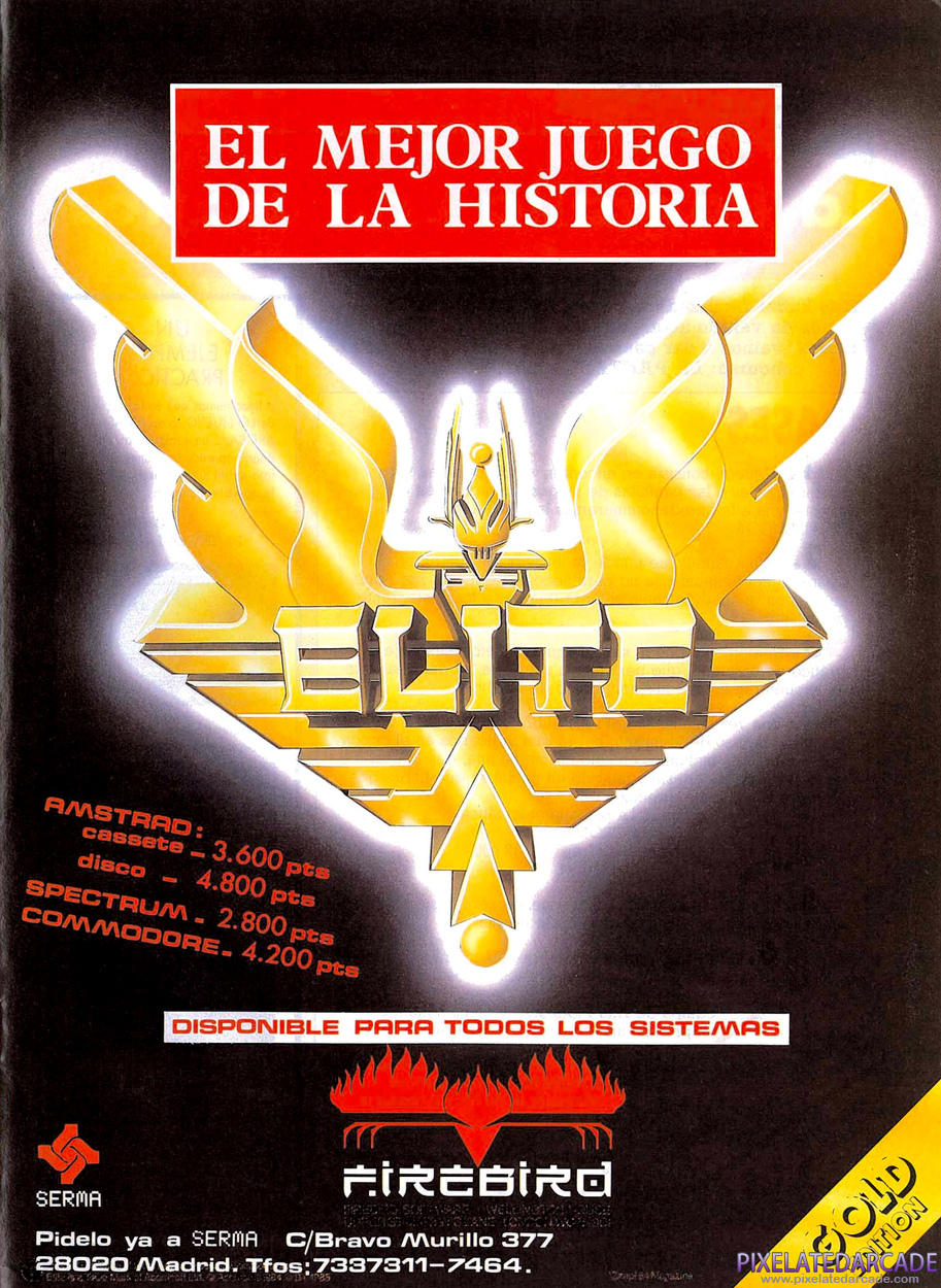 Elite Advertisement: October 1986 magazine ad (Spanish)