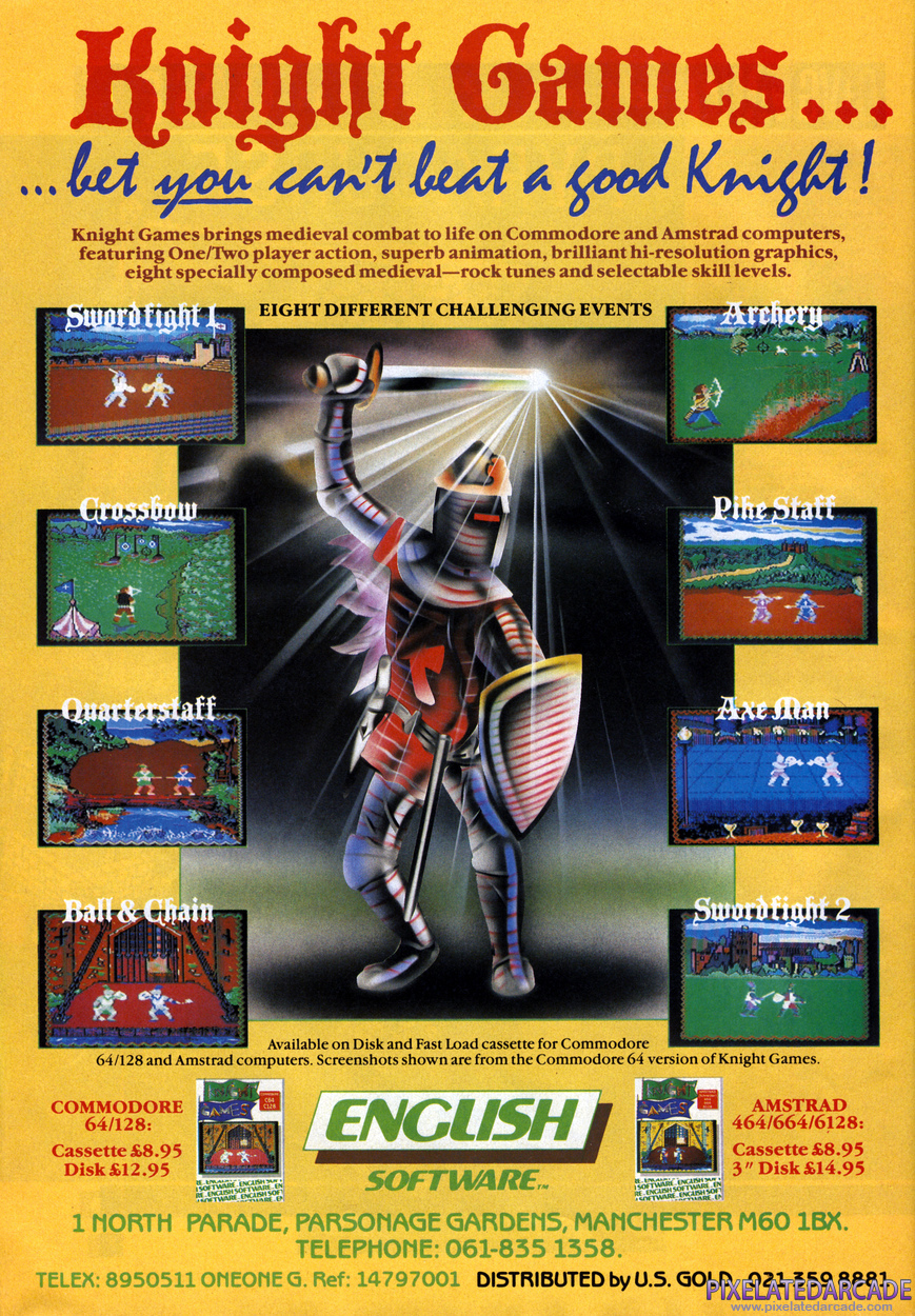 Knight Games Advertisement: August 1986 magazine ad