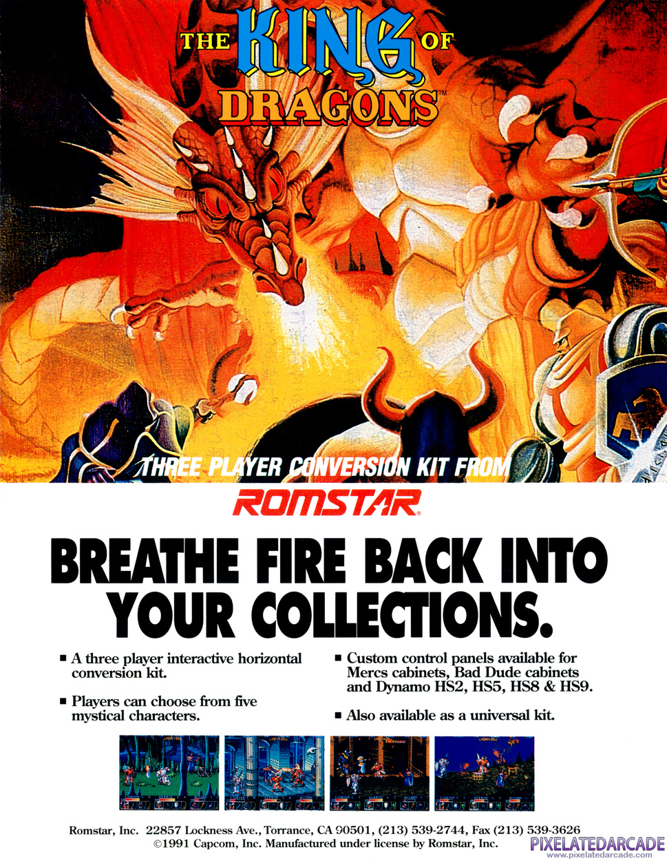 The King of Dragons Advertisement: The King of Dragons flyer
