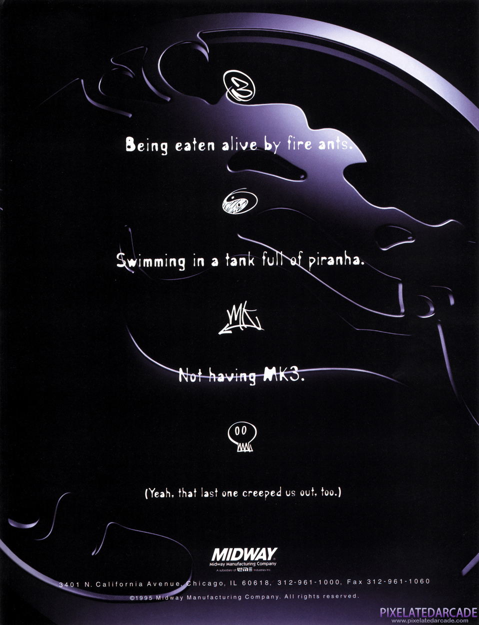Mortal Kombat 3 Advertisement: Mortal Kombat 3 flyer