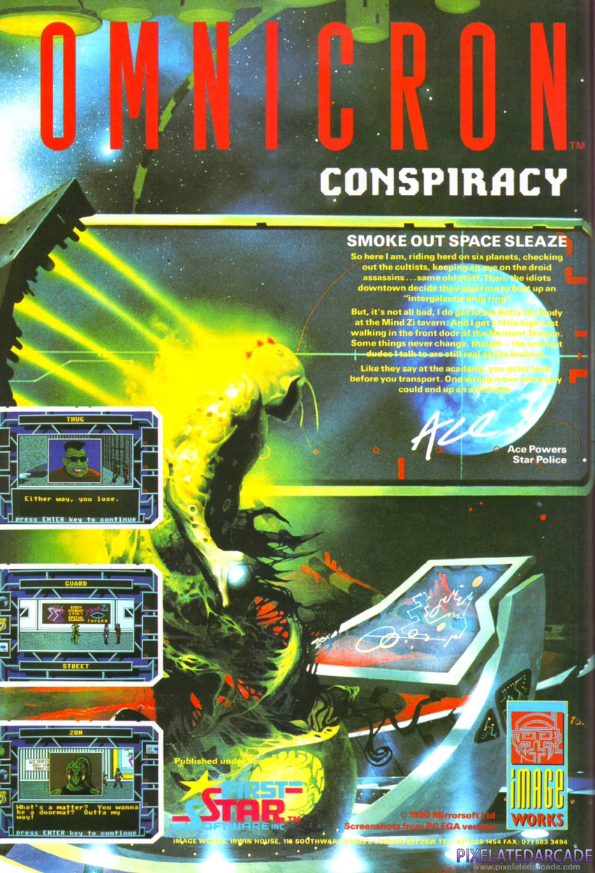 Omnicron Conspiracy Advertisement: December 1990 magazine ad