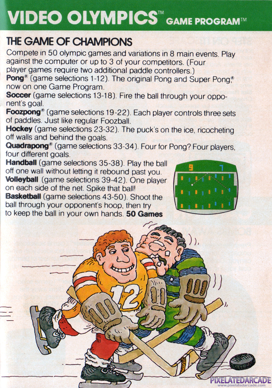 Video Olympics Advertisement: Atari 1981 product catalog