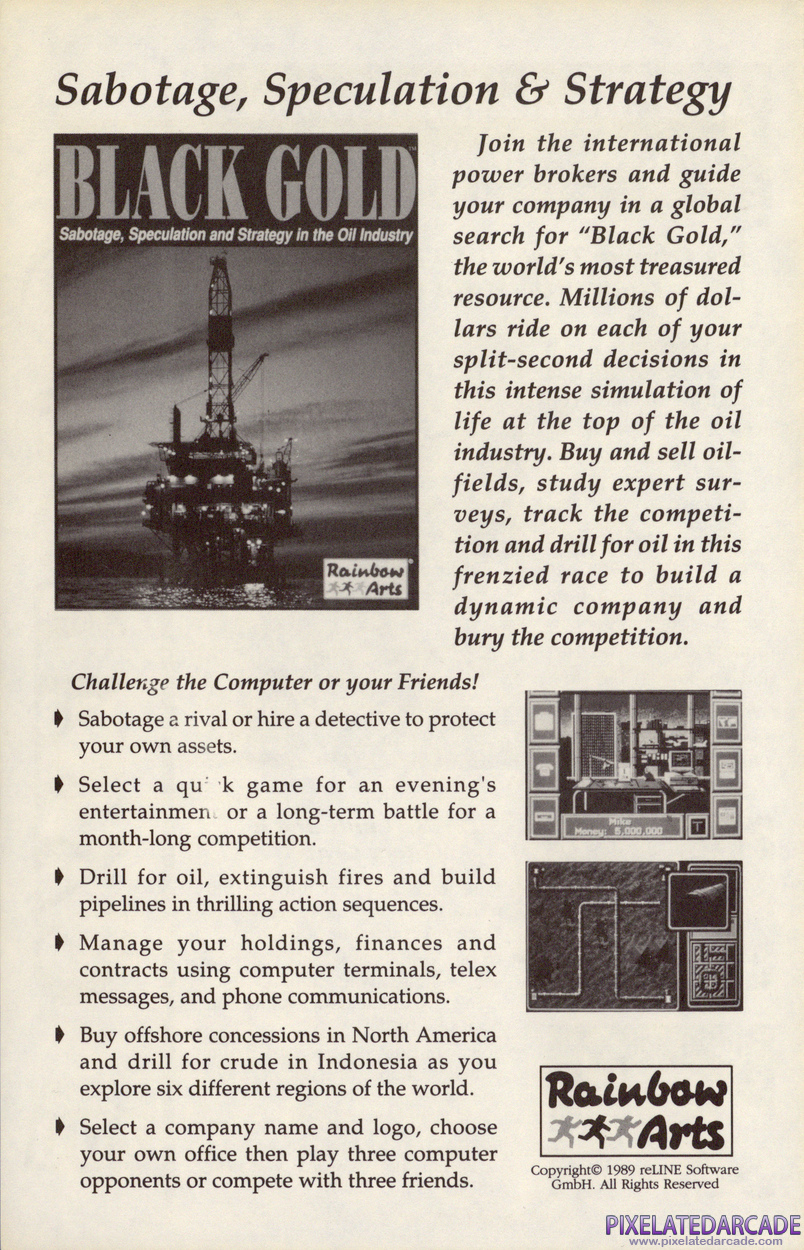 Black Gold Advertisement: Electronic Zoo 1990 product catalog