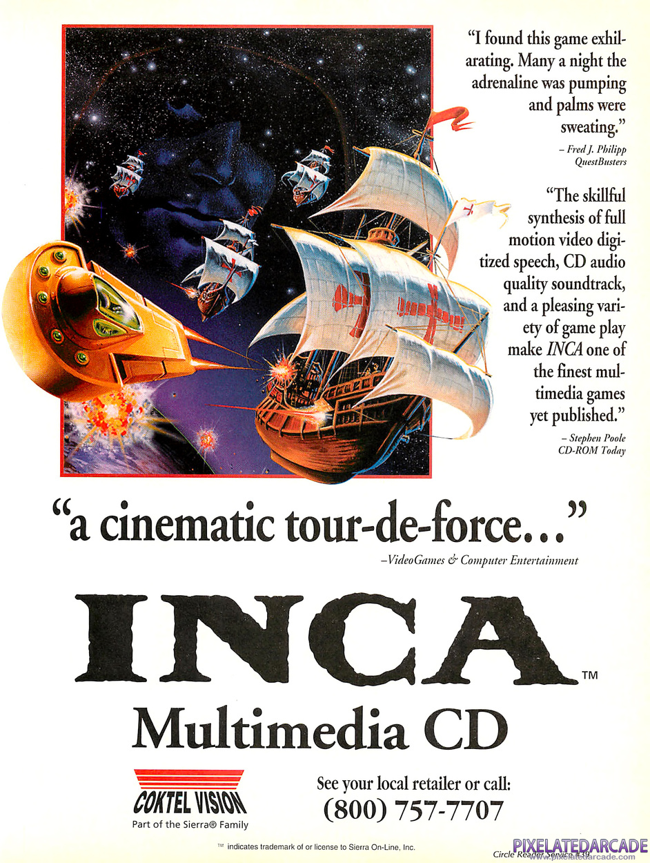 Inca Advertisement: December 1993 magazine ad