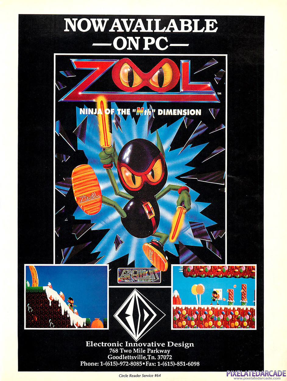 Zool Advertisement: December 1993 magazine ad
