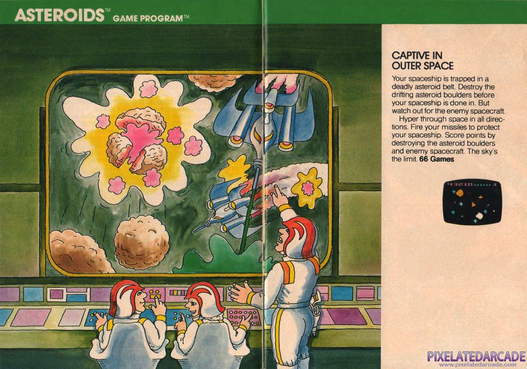 Asteroids Advertisement: Atari Video Computer System product catalog