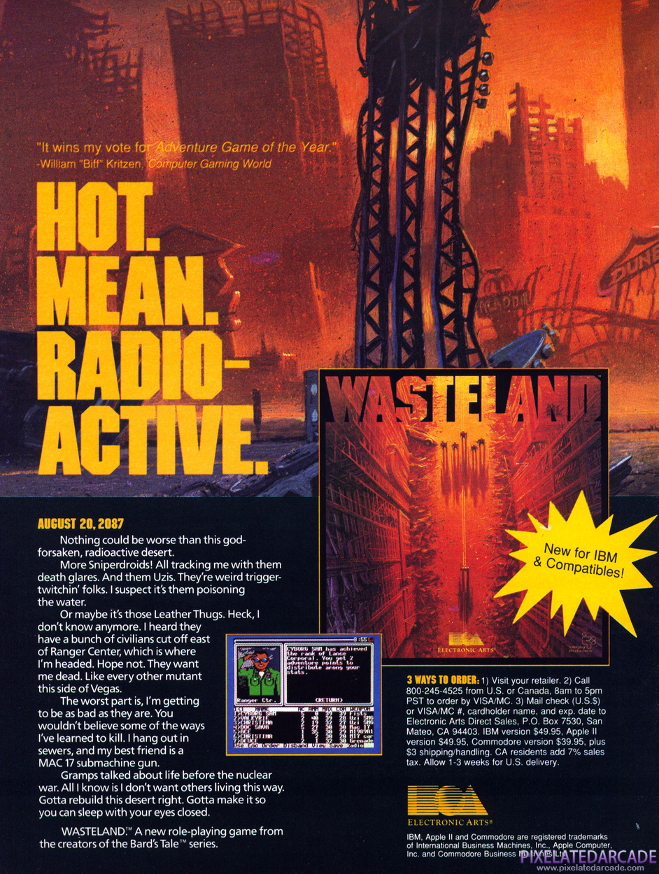 Wasteland Advertisement: March 1989 magazine ad