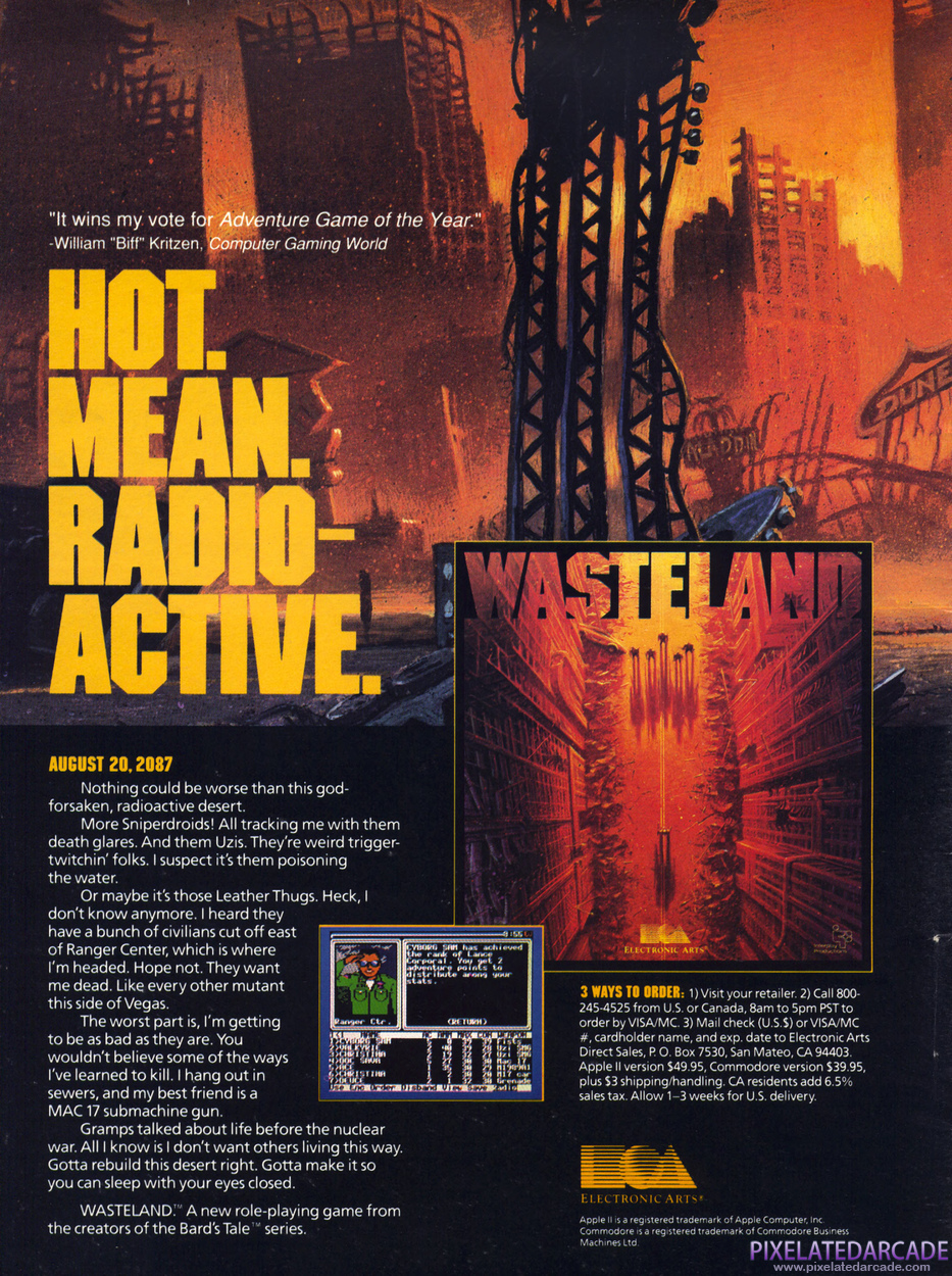 Wasteland Advertisement: September 1988 magazine ad