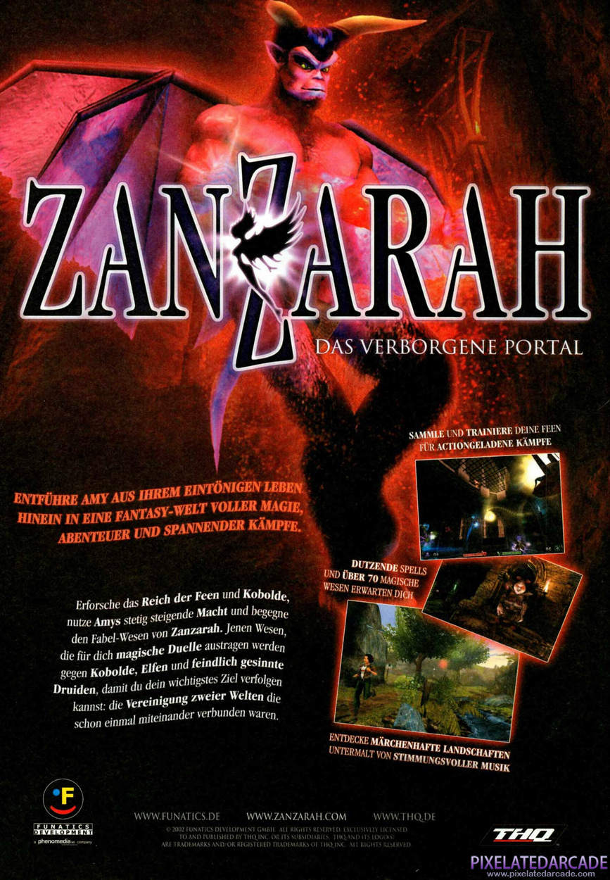 ZanZarah: The Hidden Portal Advertisement: July 2002 magazine ad (German)