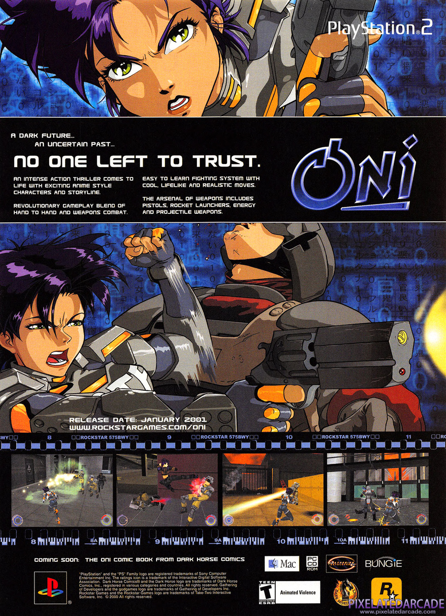 Oni Advertisement: January 2001 magazine ad