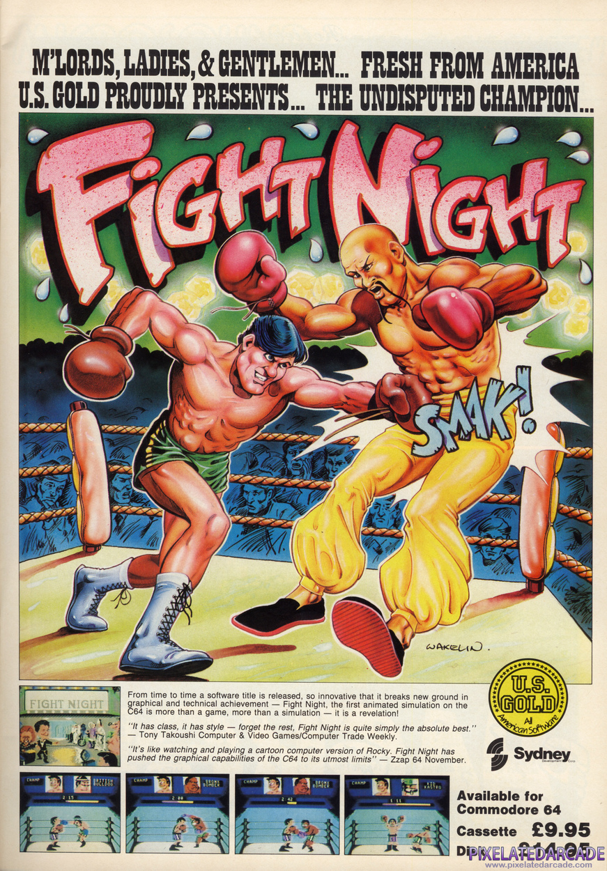 Fight Night Advertisement: December 1985 magazine ad