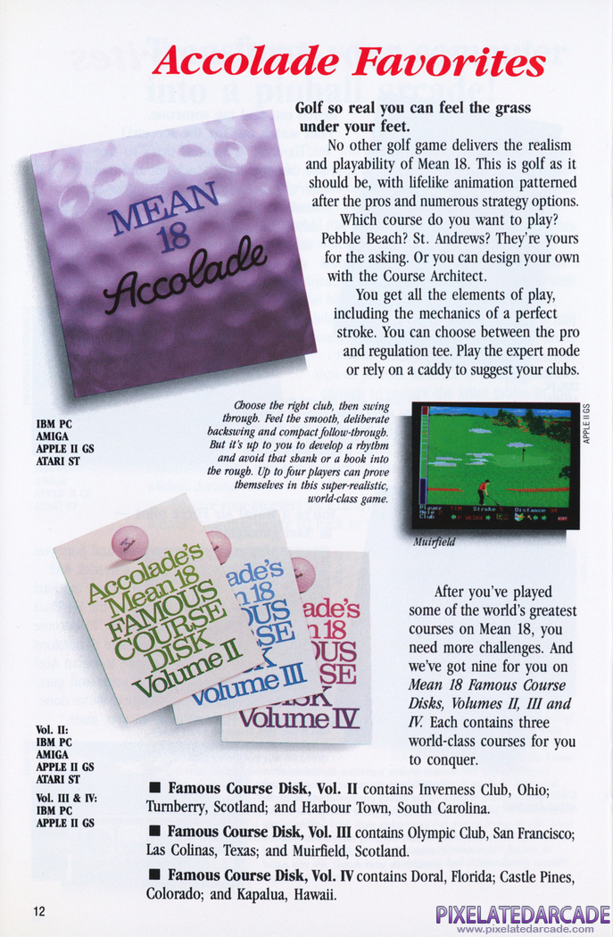 Mean 18 Advertisement: Accolade 1988 product catalog