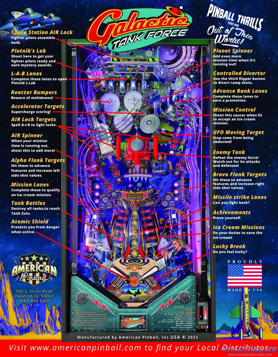 Galactic Tank Force Advertisement: Galactic Tank Force flyer - Back
