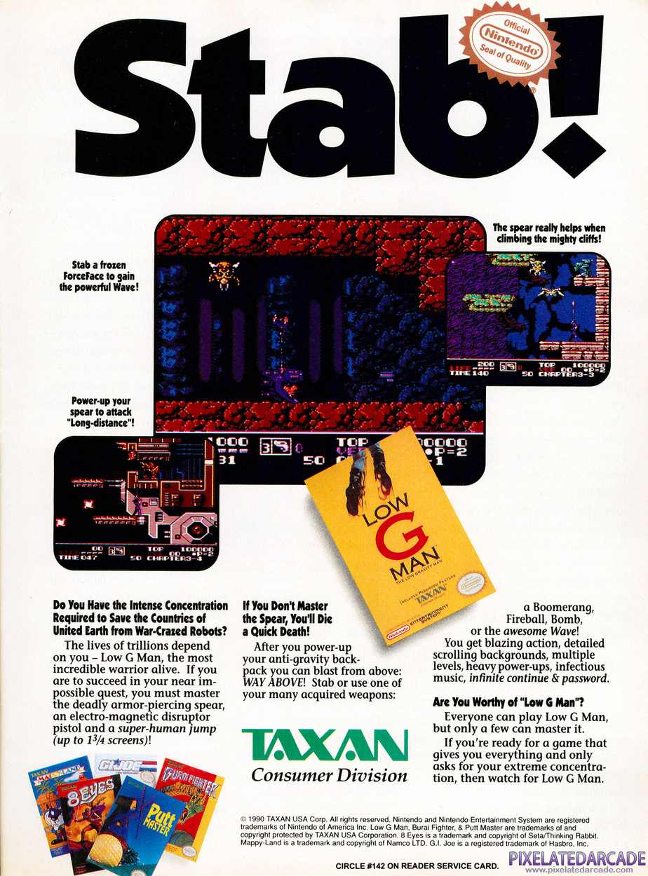 Low G Man Advertisement: January 1991 magazine ad (Page 2)