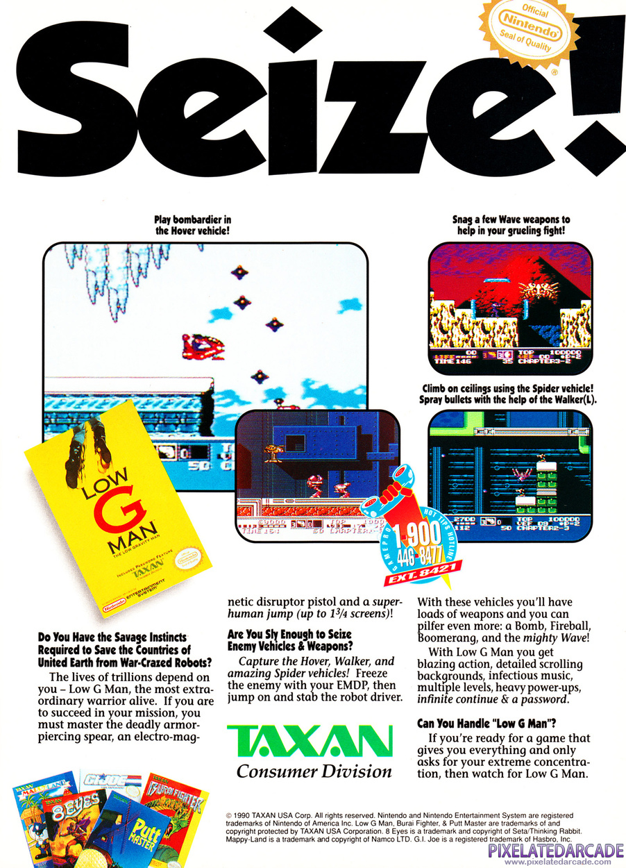 Low G Man Advertisement: November 1990 magazine ad (Page 3)