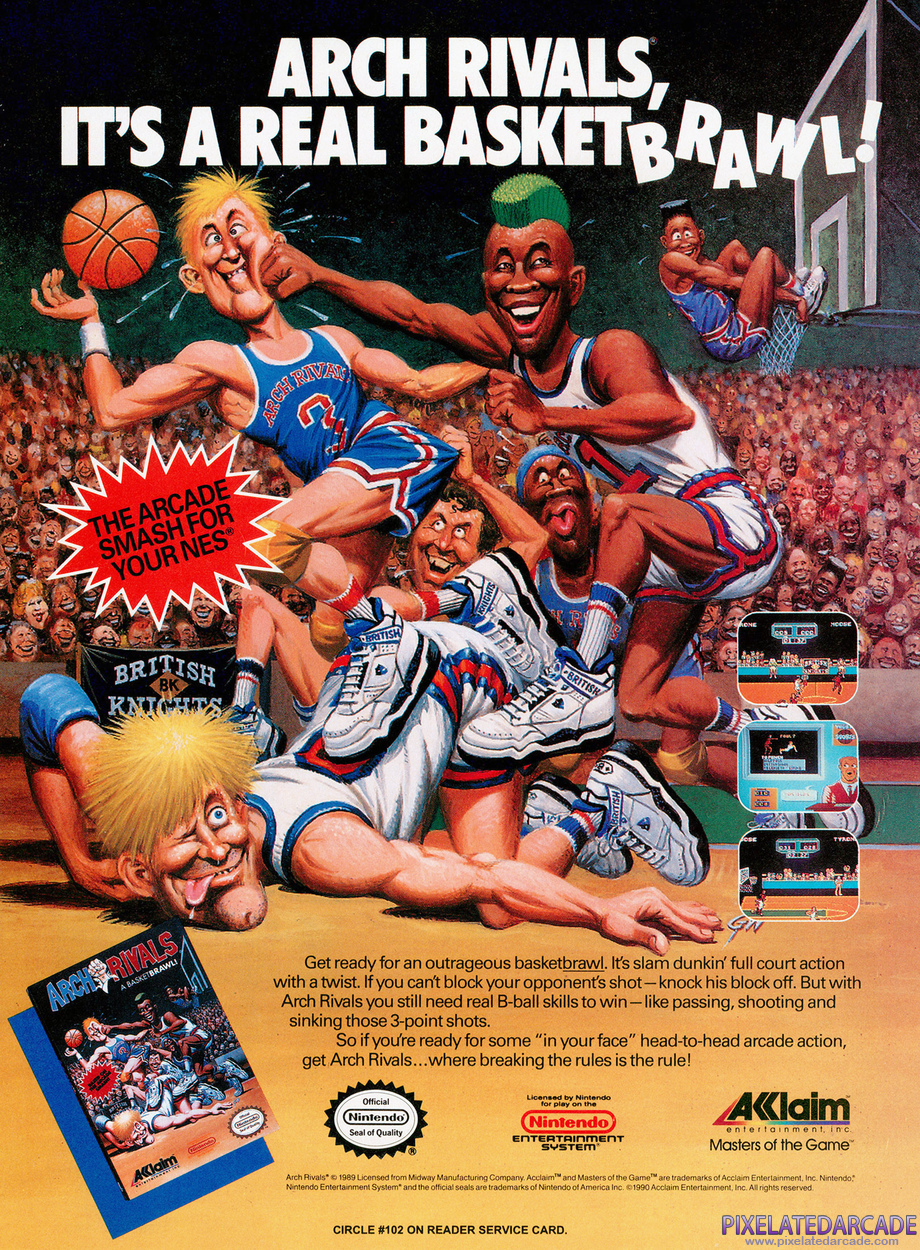 Arch Rivals Advertisement: January 1991 magazine ad