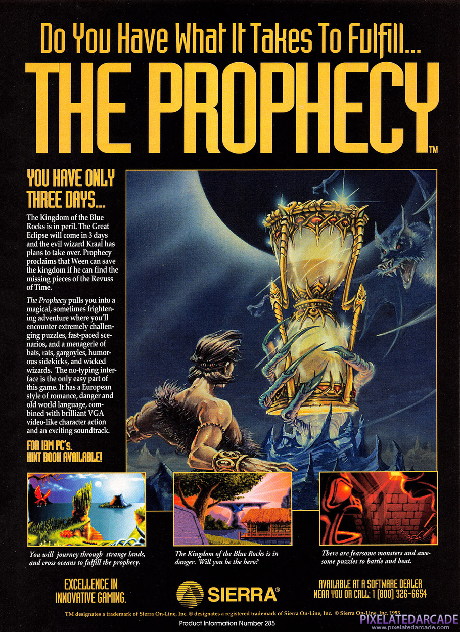 The Prophecy Advertisement: March 1993 magazine ad