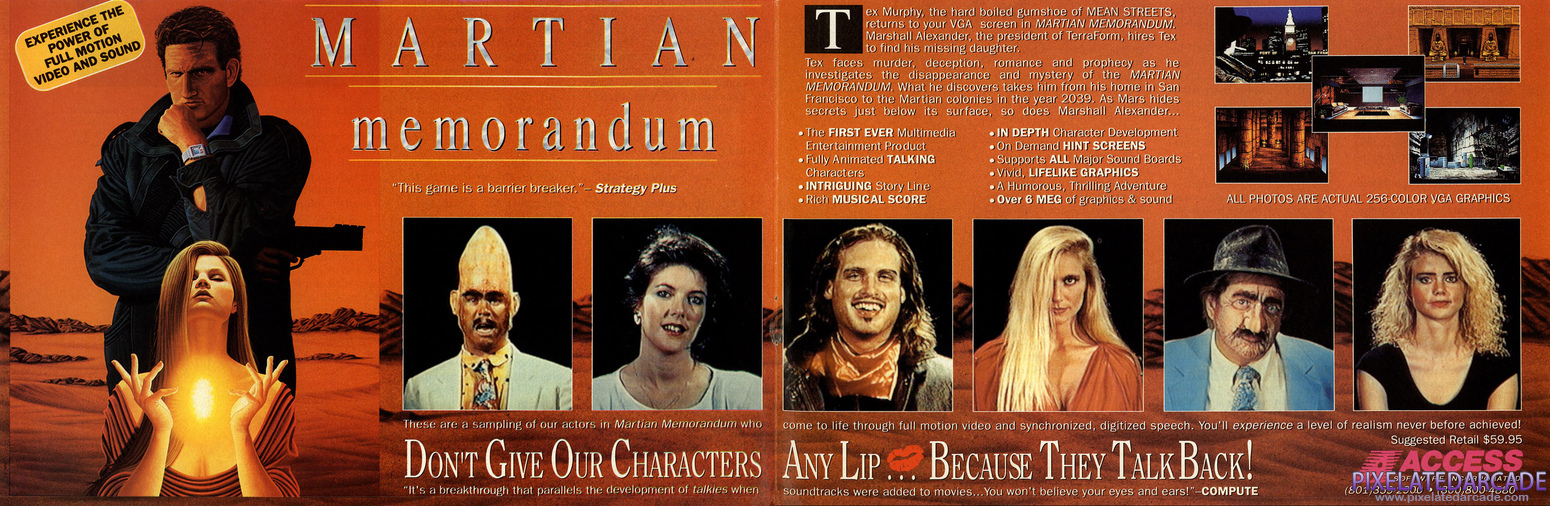 Martian Memorandum Advertisement: March 1992 magazine ad