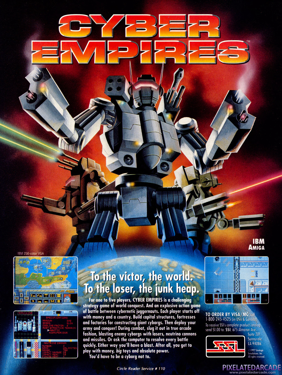 Cyber Empires Advertisement: October 1992 magazine ad