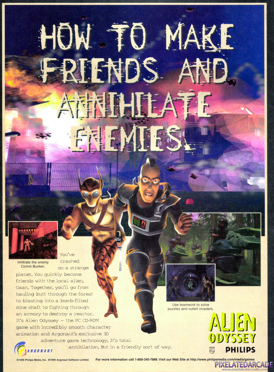 Alien Odyssey Advertisement: January 1996 magazine ad