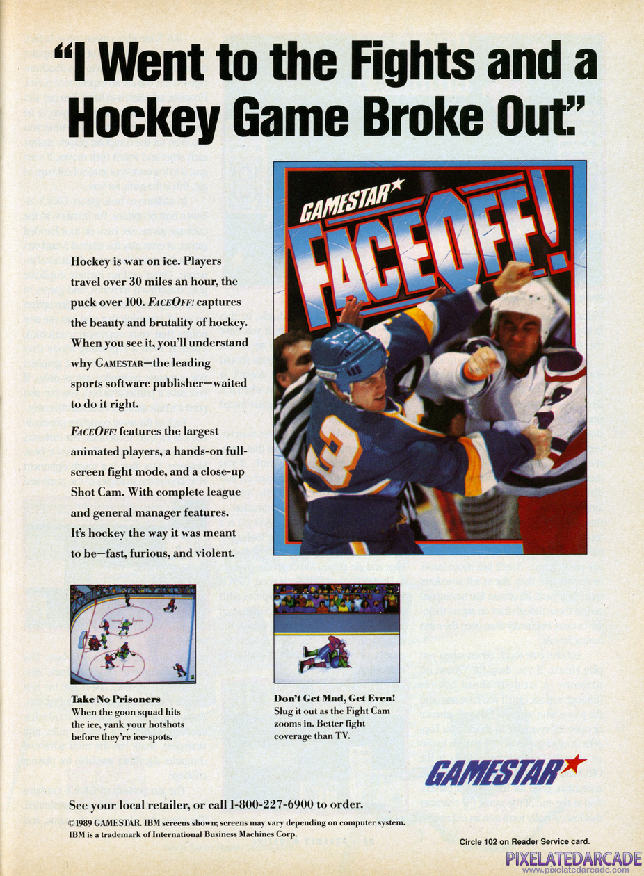 FaceOff! Advertisement: December 1989 magazine ad