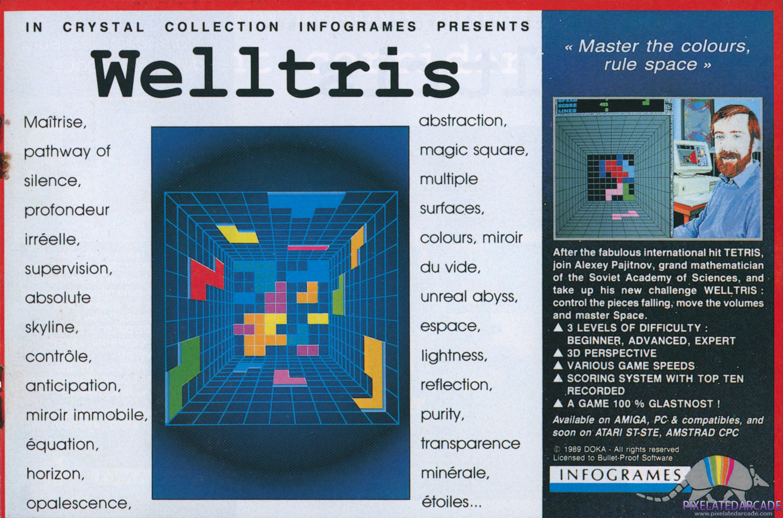 Welltris Advertisement: Infogrames product catalog