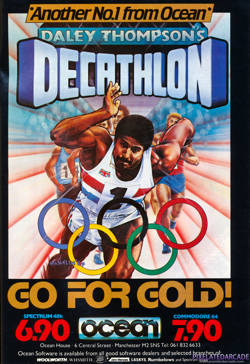 Daley Thompson's Decathlon Advertisement: August 1984 magazine ad
