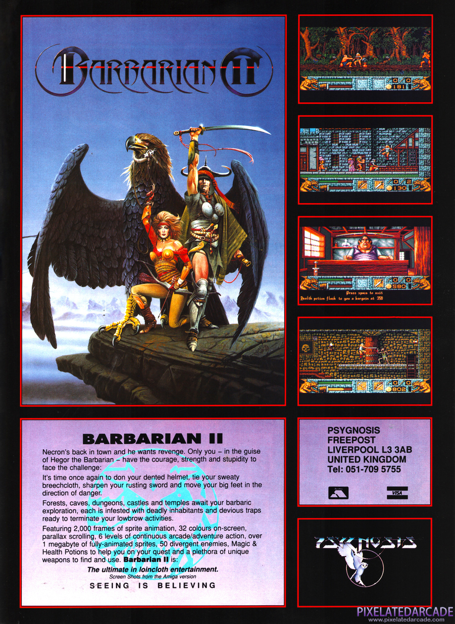 Barbarian II Advertisement: October 1991 magazine ad