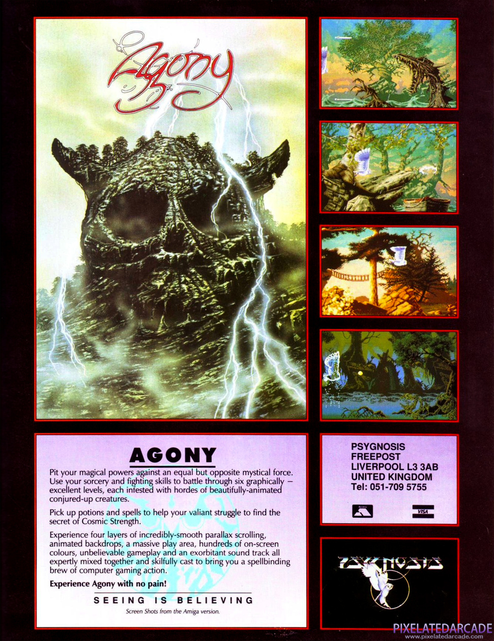 Agony Advertisement: December 1991 magazine ad