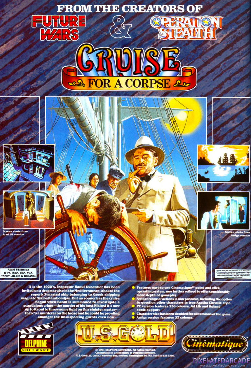 Cruise for a Corpse Advertisement: June 1991 magazine ad