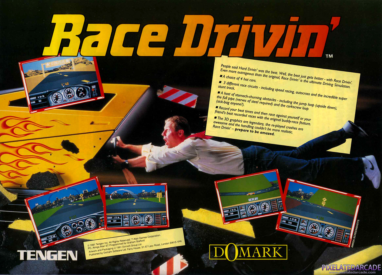 Race Drivin' Advertisement: May 1992 magazine ad