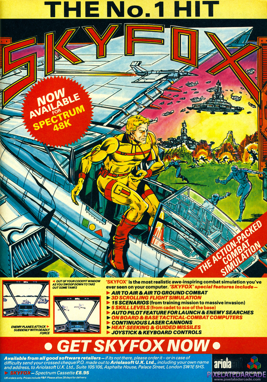 Skyfox Advertisement: March 1986 magazine ad