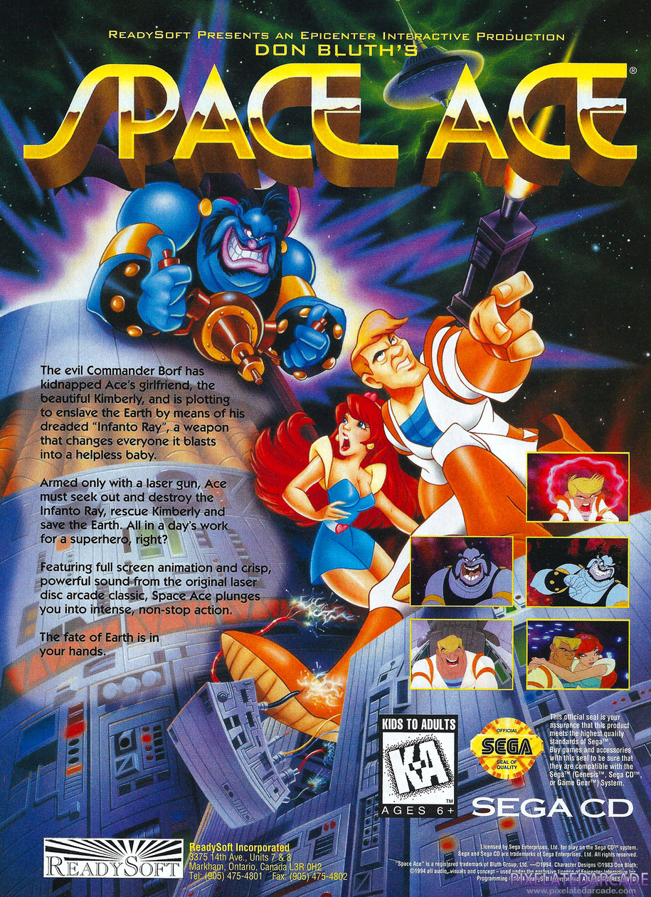 Space Ace Advertisement: December 1994 magazine ad
