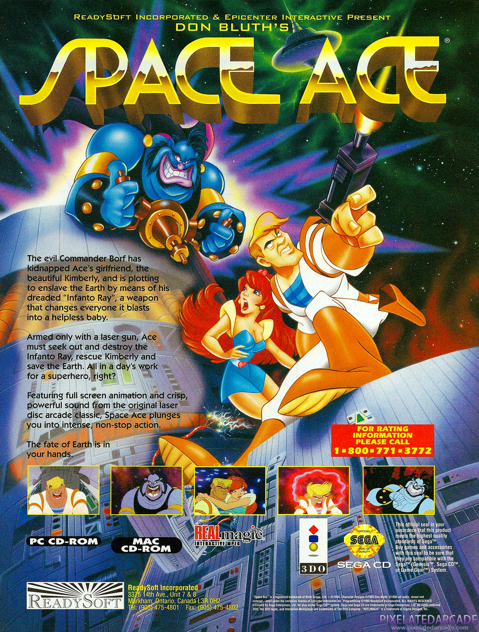 Space Ace Advertisement: November 1994 magazine ad