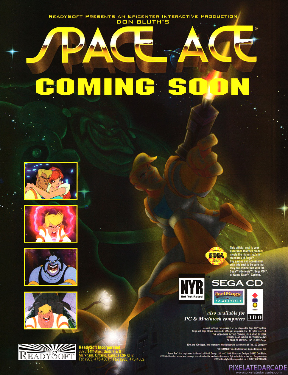 Space Ace Advertisement: October 1994 magazine ad