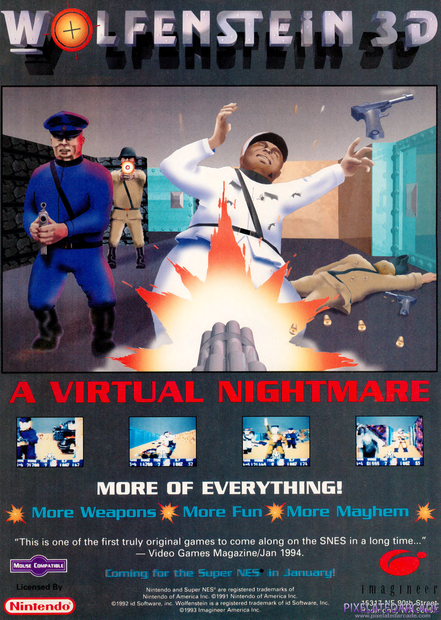 Wolfenstein 3D Advertisement: January 1994 magazine ad